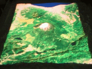 立体地図投影写真 富士山