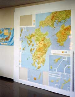 九州地方 立体地図 製作写真